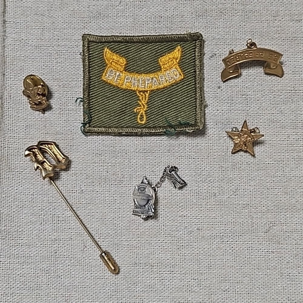 Vintage Antique 1911 Boy Scouts Be Prepared Pin Tie Tack Lot 6